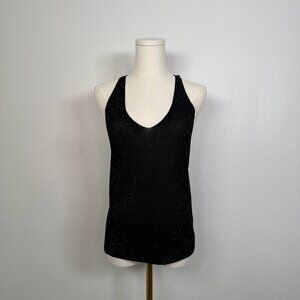 Galita Black Sequin Tank Top - One Size